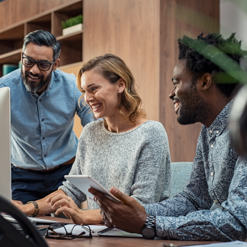 IT professionals working together