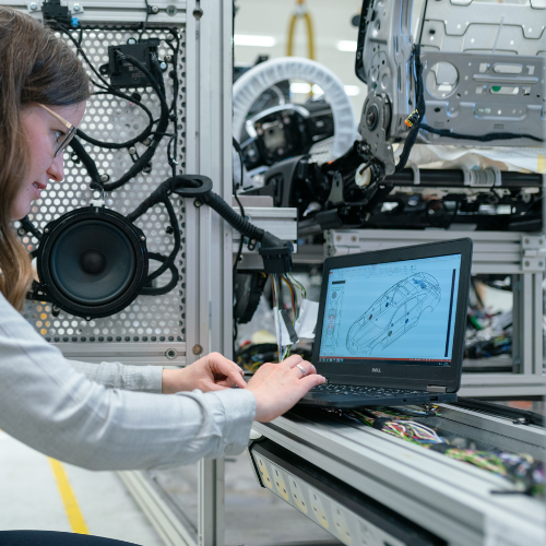 Engineer working